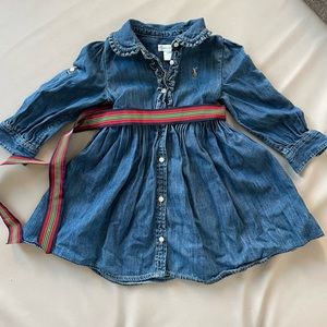 Baby girl Ralph Lauren denim dress size 24 months